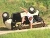 2 Dudes Accidentally Destroy Their Golf Cart Whilst Messing Around