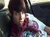 Hipster Hottie Goes Solo In The Car