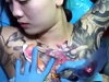 Asian Babe Getting Her Ink Done
