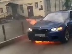 BMW Goes Up In Flames Whilst Driving
