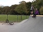 BMX Half Piper Meant To Do That
