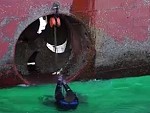 Bow Thruster Replacement On A Carrier Ship
