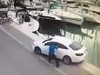 CCTV Captures The Moment A Guys Car Goes In The Drink