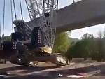 Crawler Crane Goes Over Trying To Lift Too Much

