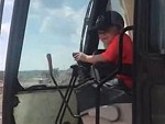 Dad Lets His Little Dude Operate The Excavator Solo
