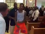 Disrespectful Little Cunt Disrupts Church To Make A Stupid Video
