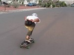 Downhill Skater Going Great Until One Little Mistake
