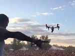 Drone Filming A DJ Accidentally Taken Out By Pyrotechnics
