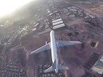 Drone Idiot Flies Above A Passing Jet Near Vegas Airport
