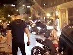 Drunk Guy Takes On A Rider And Gets KTFO

