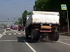 Dumper Truck Somehow Loses Its Whole Rear Axle