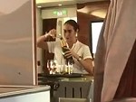 Emirates Hostess Spotted Recycling Champagne Back In First Class
