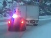 FedEx Truck Beautifully Slips And Slides Down An Icy Mountain