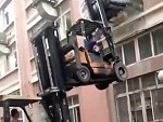Forklift Lifting A Forklift Lifting A Washing Machine Wait For It
