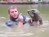 Guy Pulls A Snapping Turtle Out Bare Handed Because Idiot