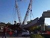 Huge Crane Goes Over Whilst Building A Bridge
