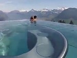Incredible Infinity Pool In The Swiss Mountains
