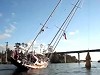 Ingenious Way Of Getting A Tall Yacht Under A Low Bridge