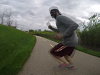 Jogger Changes Course Without Any Warning