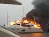 Luxury Motor Yacht Burns In The Harbour