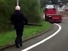 Man Runs After His Runaway Truck