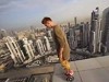 Maniac Hoverboards Close To Death On The Edge Of A Skyscraper
