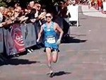 Marathon Runner Makes A Ballsy Finish
