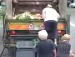 Old People Raiding A Rubbish Truck Because Cheap Groceries
