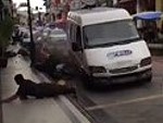 Pedestrians Forced To Jump For Their Lives As Van Ploughs Through
