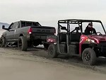 Polaris Easily Snatches A Pickup Out Of A Bog
