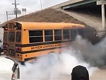 School Bus Rips An Impressive Burnout
