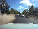 Shit For Brains Messes Up A Straight Road Overtake
