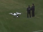 Soccer Fan Takes Out A Drone With A Toilet Roll
