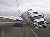 Strong Winds Push A Truck Over Onto A Cop Car