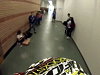 Student Takes His Dirtbike For A Fast Lap Through School