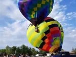 Sudden Change Of Wind Causes Hot Air Balloon Chaos
