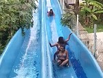 Two Girls Get Destroyed On The Waterslide
