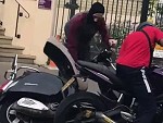 Two Men Try To Scooterjack A Guy In Broad Daylight
