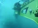 Underwater Excavator At Work
