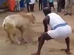 Villager Tries To Slaughter A Goat But It Has Other Ideas
