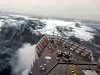 Warship Takes A Huge Wave Over The Bow And Doesn't Flinch