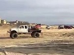 What Was The Big Rig Doing On The Beach Anyway
