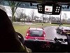 Woman Driver Freezes With Fear When Fire Engine Come Up Behind
