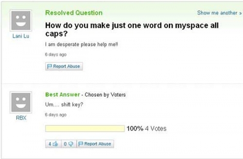 Funny Yahoo Answers 22