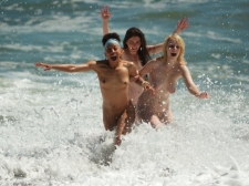 Girls Frolicking In The Surf 24