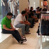 Guys Waiting For Wives To Shop 21