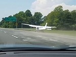 Airplane Makes An Emergency Landing On A Busy Highway
