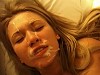 Big Sticky Facial For This Cute Little Blondie
