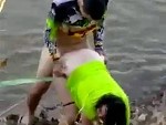 Couple Banging By The Lake Were Enjoying It Till They Got Sprung
