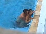 Couple Just Go At It In The Hotel Pool
